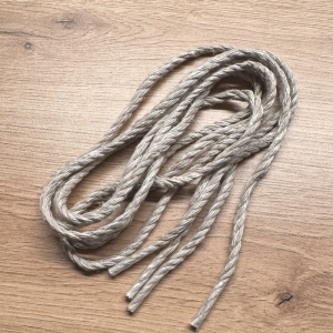 Sznurowańce Lniane Skręcane 120 cm Naturalne