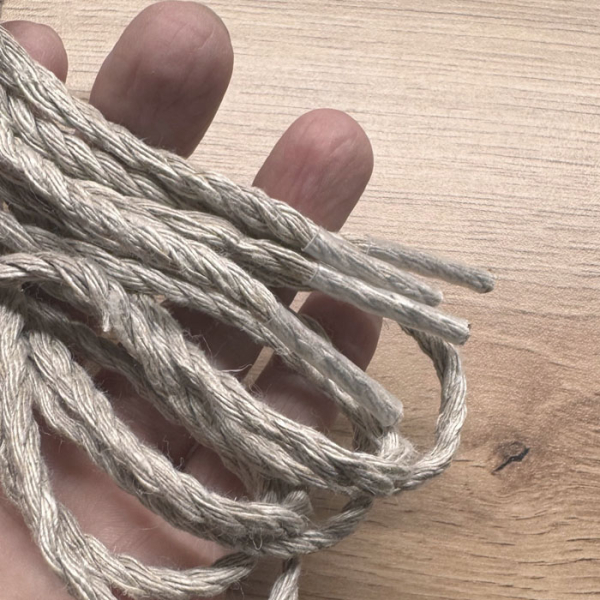 Sznurowańce Lniane Skręcane 120 cm Naturalne